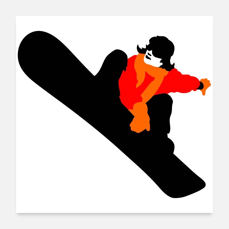 Planche à neige Poster 60 x 60 cm