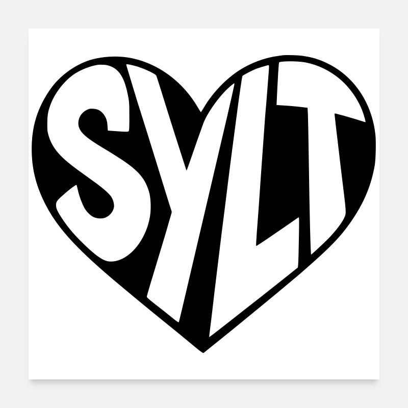 Sylt in the heart Poster 24" x 24" (60x60 cm)