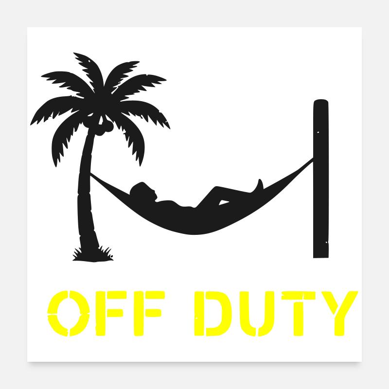 Hamac en dehors de service en disant Poster 60 x 60 cm