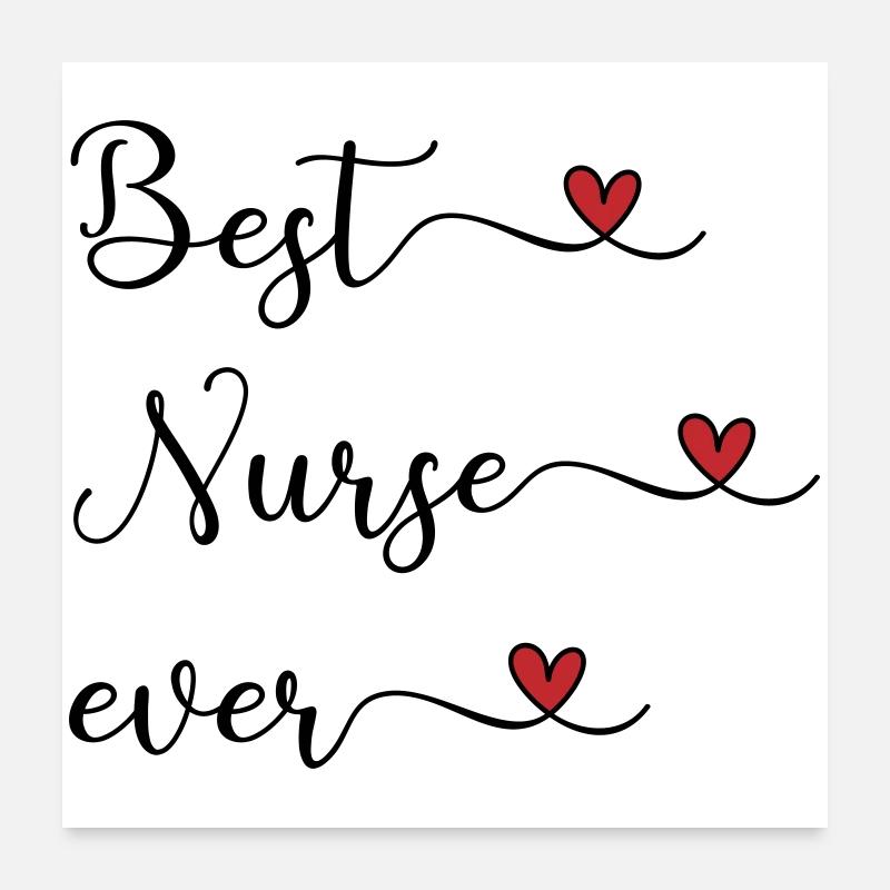Nurse - best nurse Poster 24" x 24" (60x60 cm)