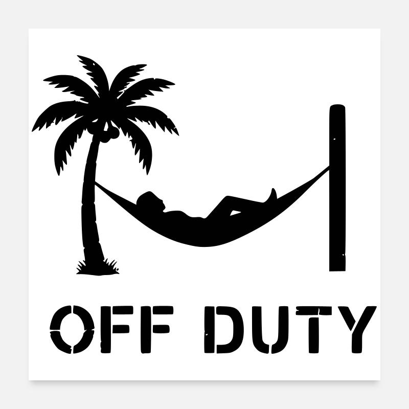 Hängematte Off Duty Feierabend Poster 60x60 cm