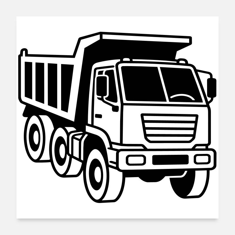 Camion-benne Poster 60 x 60 cm