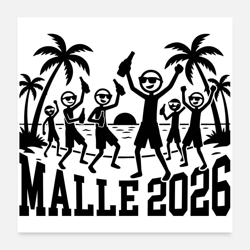 Vacances à Malle 2026 Poster 60 x 60 cm