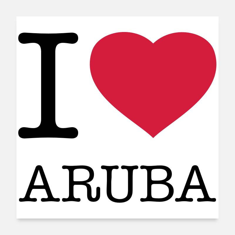 I LOVE ARUBA Poster 60x60 cm