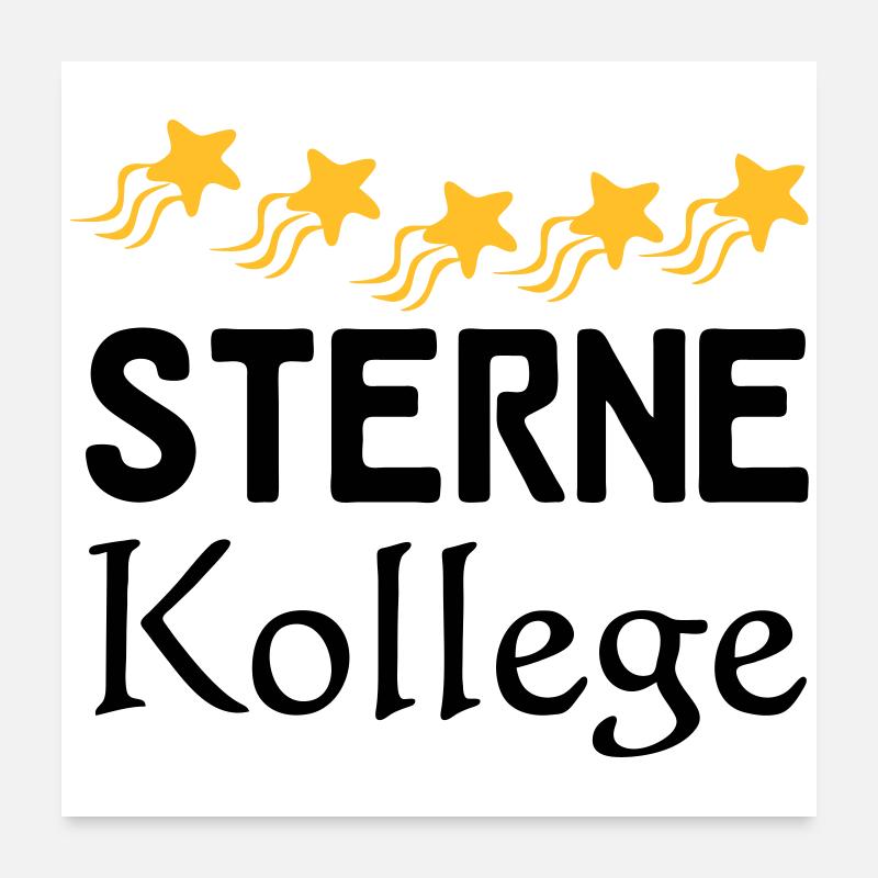 Sterne Kollege Geschenk Poster 60x60 cm