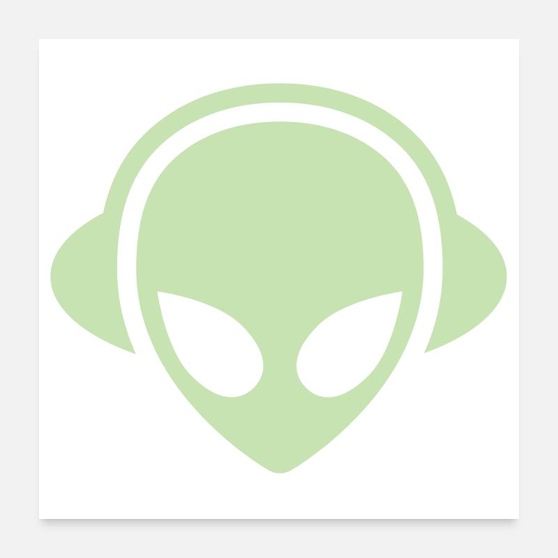 alien_headphone_vector Poster 60x60 cm