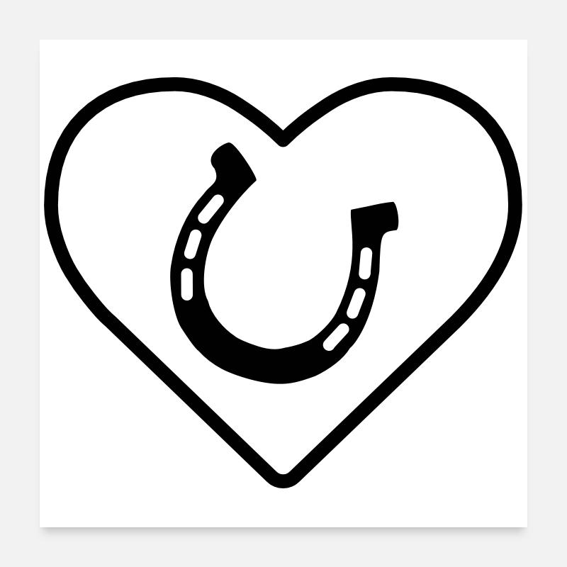 horseshoe Poster 24" x 24" (60x60 cm)