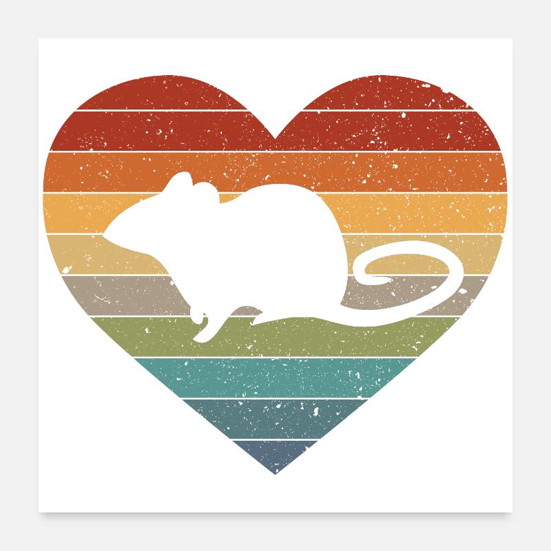 Ratte Ratten Poster 60x60 cm