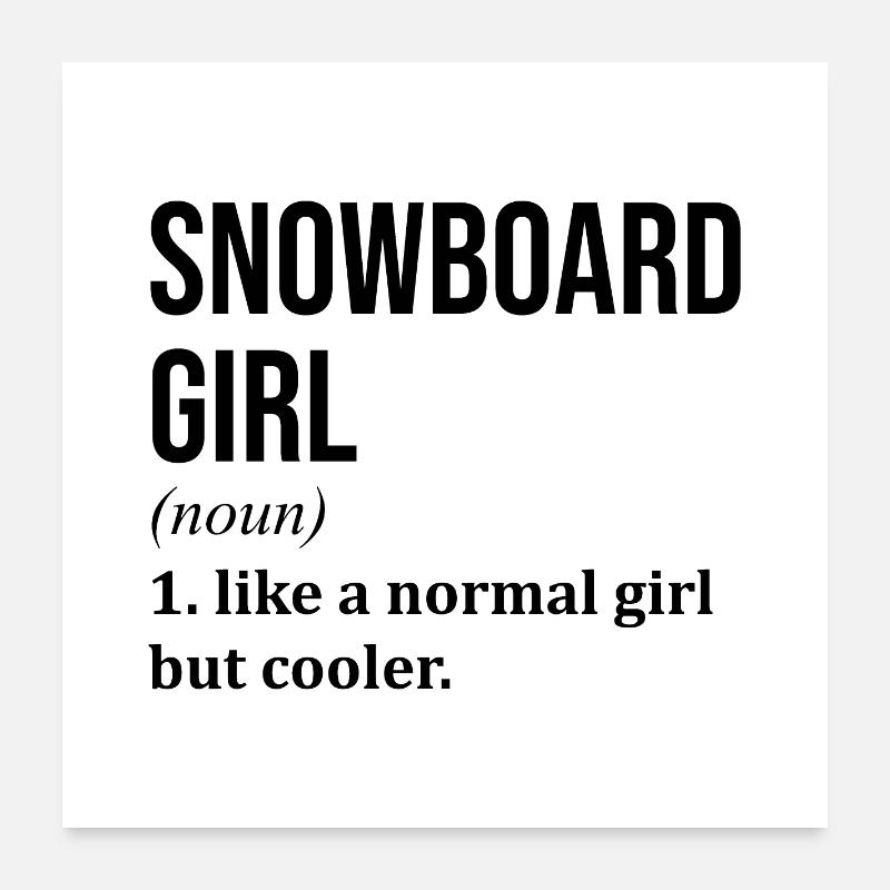 Planche à neige Poster 60 x 60 cm