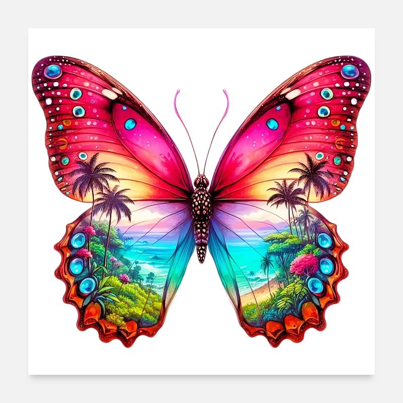 Papillon Poster 60 x 60 cm