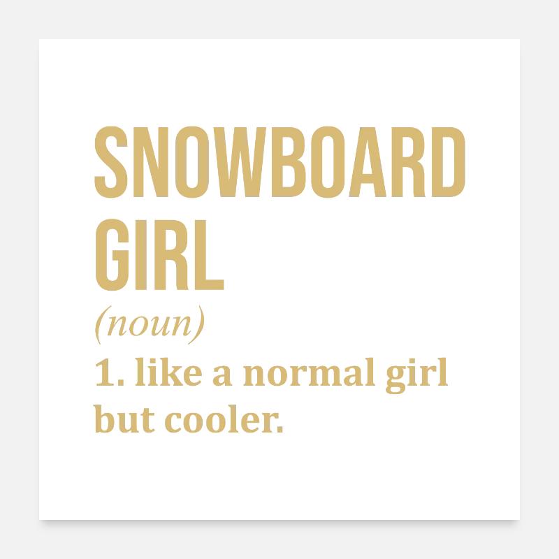 Snowboard Poster 24" x 24" (60x60 cm)
