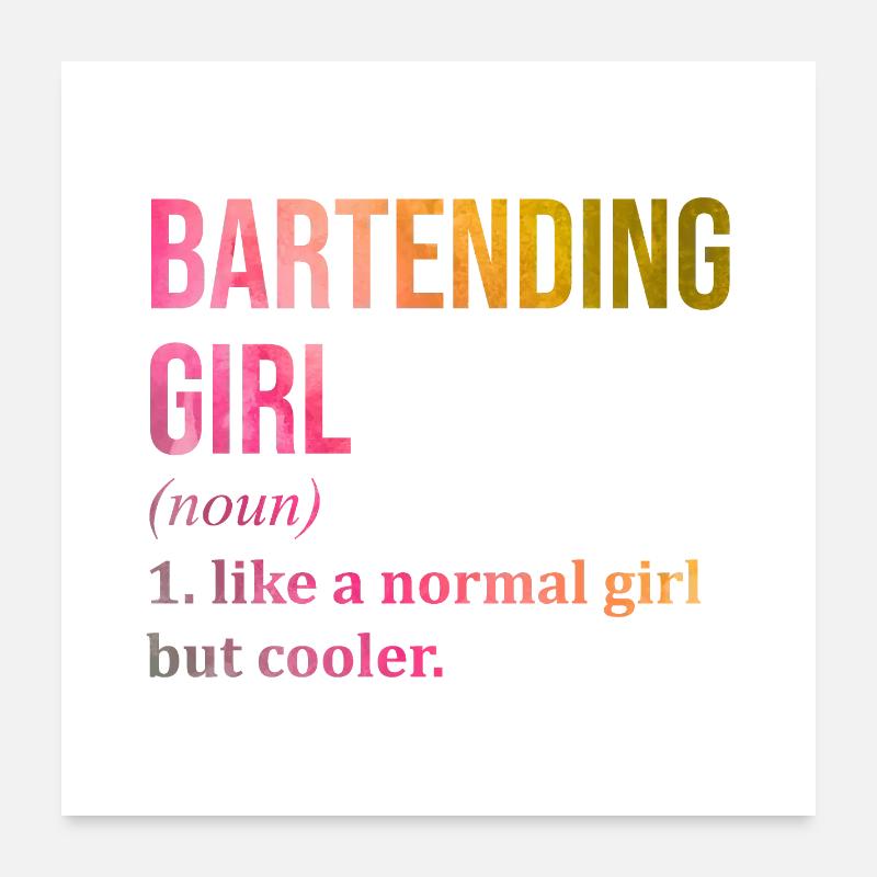 Bartender Poster 24" x 24" (60x60 cm)
