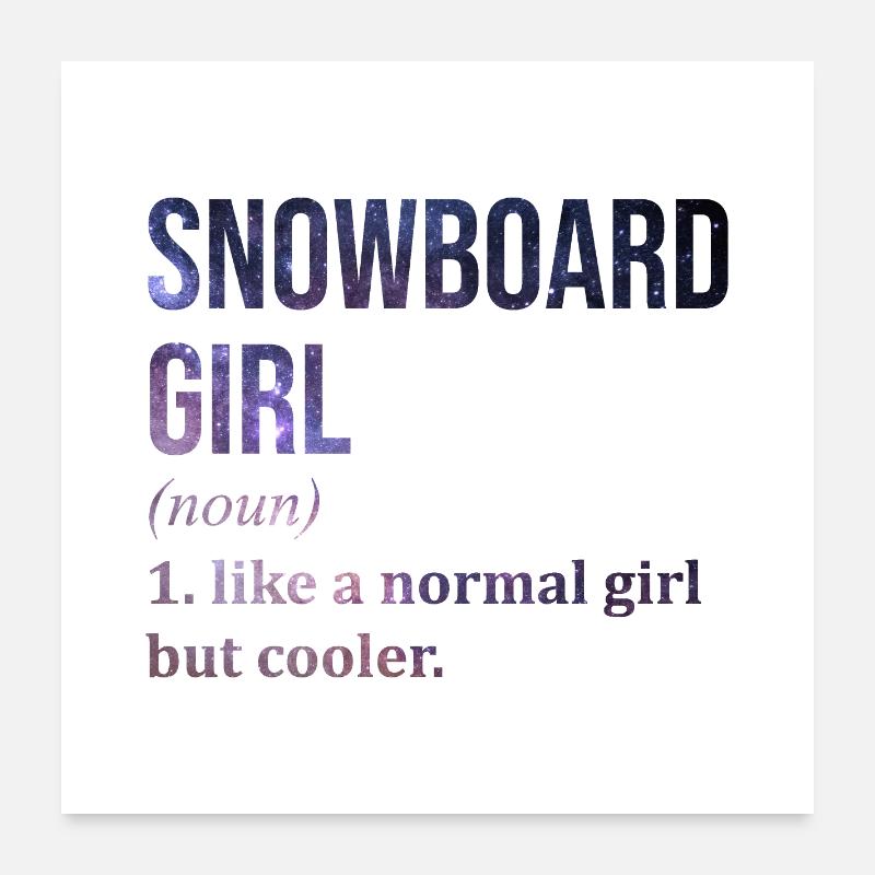 Snowboard Poster 60x60 cm