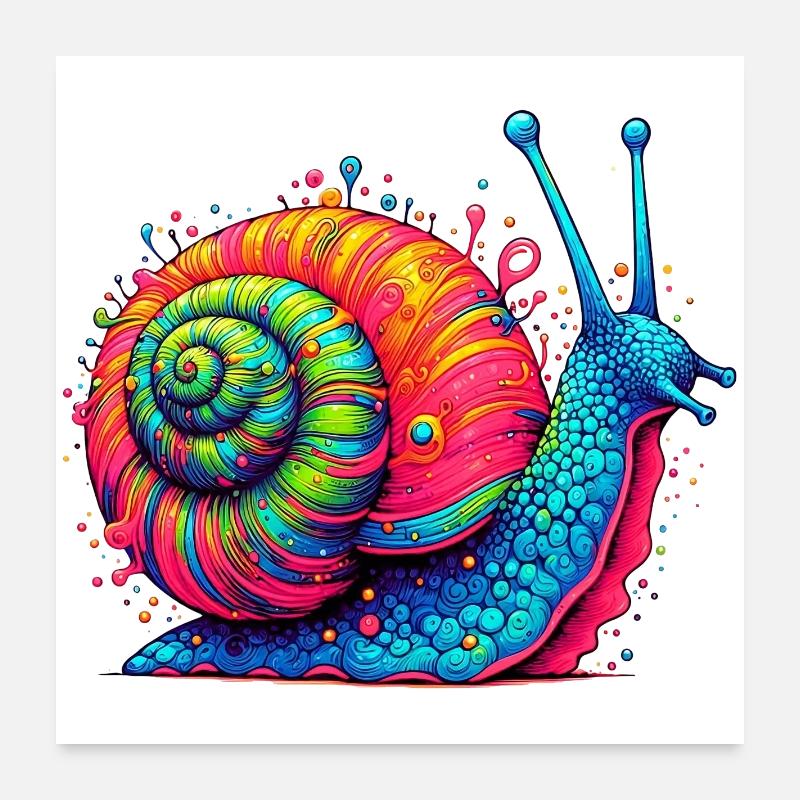 Schnecke Poster 60x60 cm