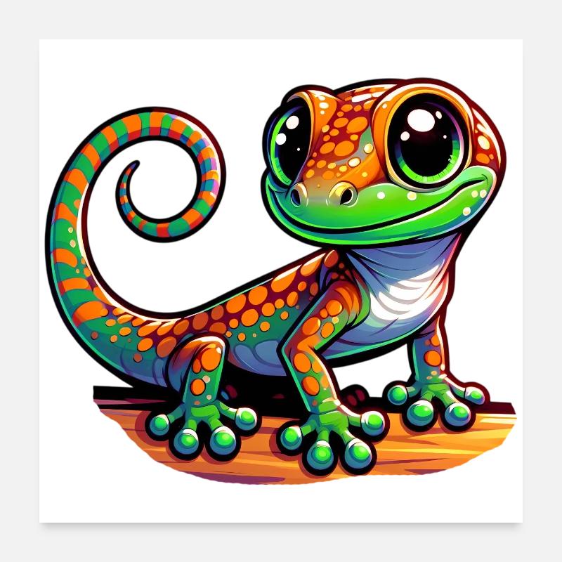 Gecko Poster 24" x 24" (60x60 cm)