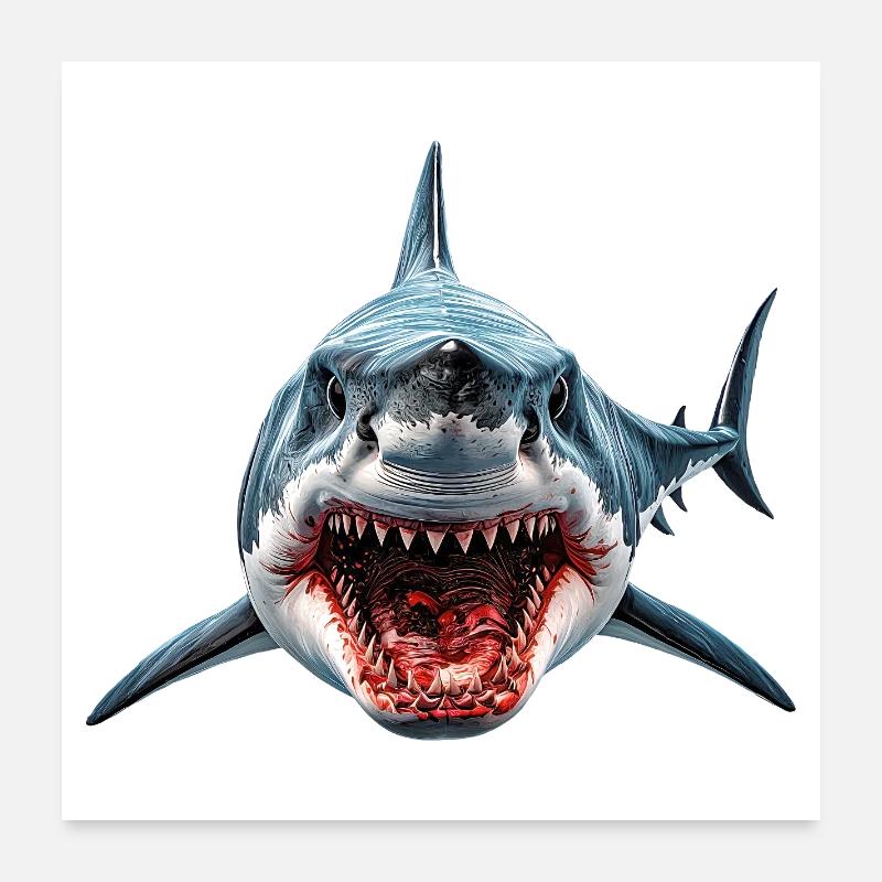 Shark Poster 24" x 24" (60x60 cm)