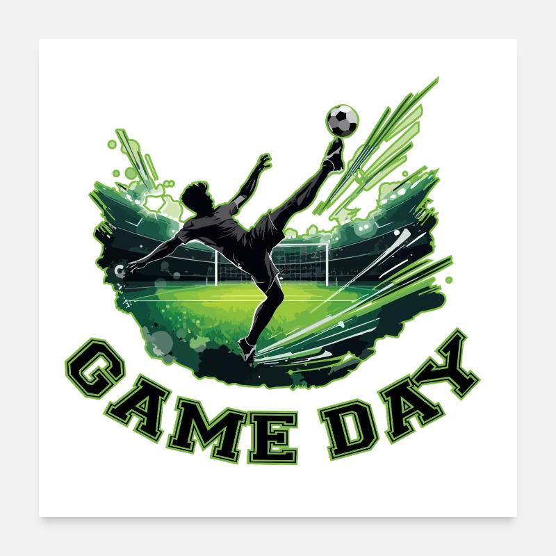 Match Day Soccer : Arrêt dynamique Poster 60 x 60 cm