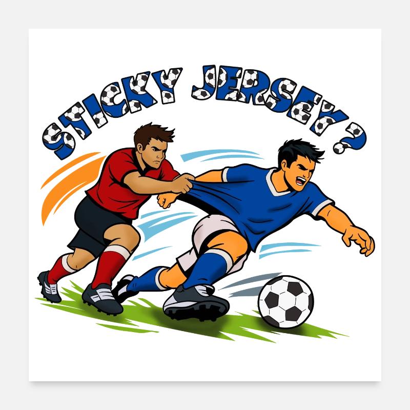 Bataille pour le ballon : duel de football Poster 60 x 60 cm