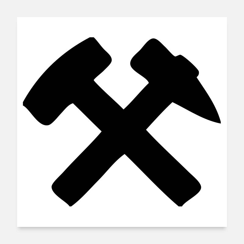 Hammer and Iron Poster 24" x 24" (60x60 cm)