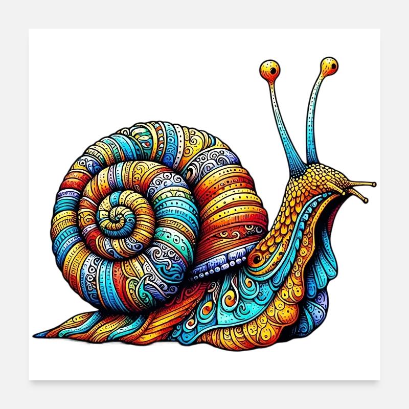 Escargot Poster 60 x 60 cm