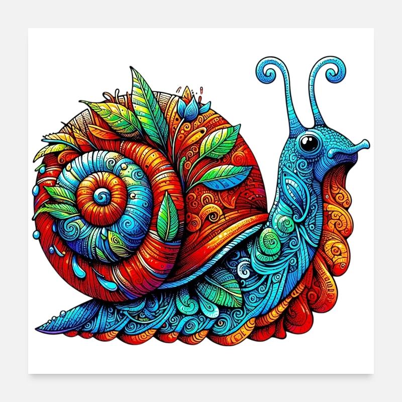 Snail Poster 24" x 24" (60x60 cm)