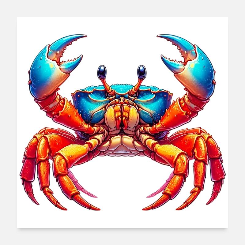 Crab Poster 24" x 24" (60x60 cm)