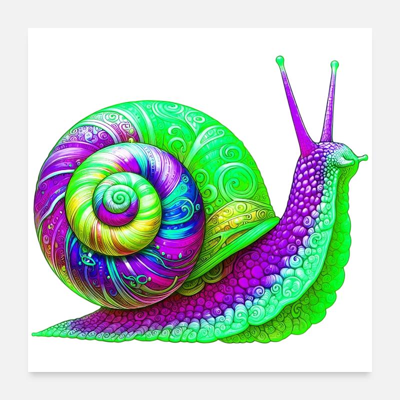 Snail Poster 24" x 24" (60x60 cm)
