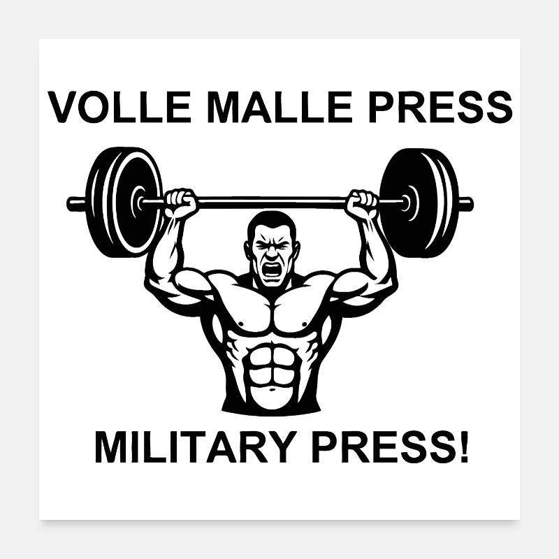 Weight training motivation Poster 24" x 24" (60x60 cm)