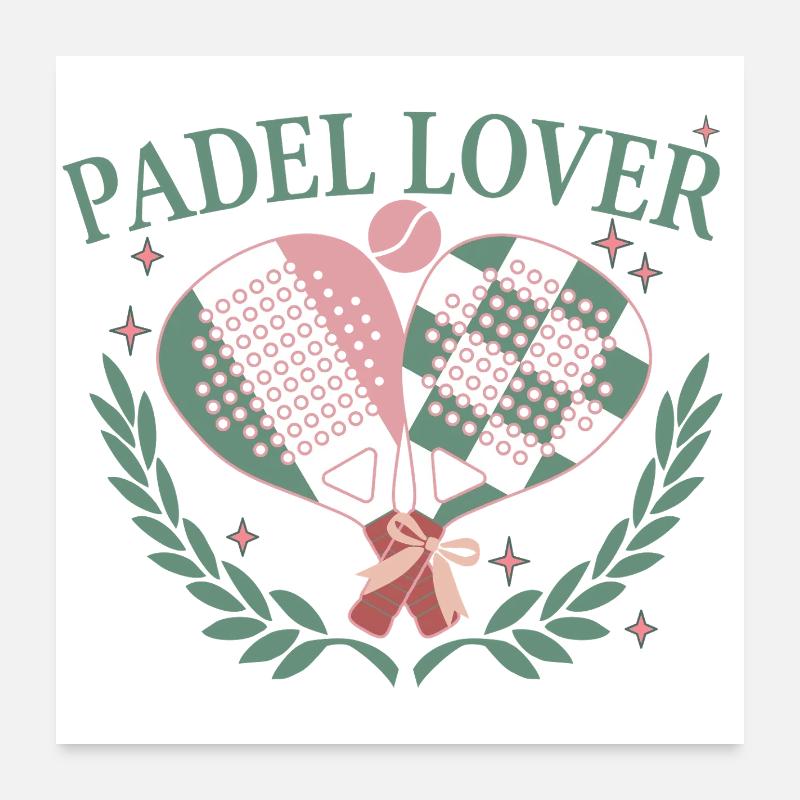 Padel Racket Lover for Padel Players Poster 24" x 24" (60x60 cm)