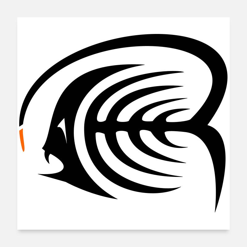 Poisson-grenouille Poster 60 x 60 cm