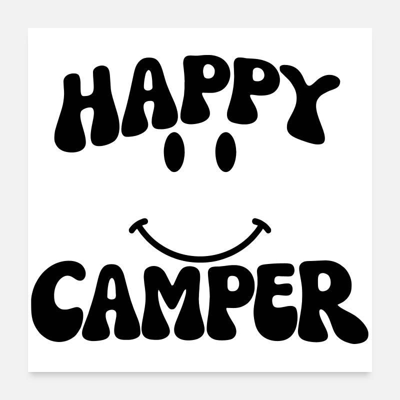 Happy Camper Poster 60x60 cm