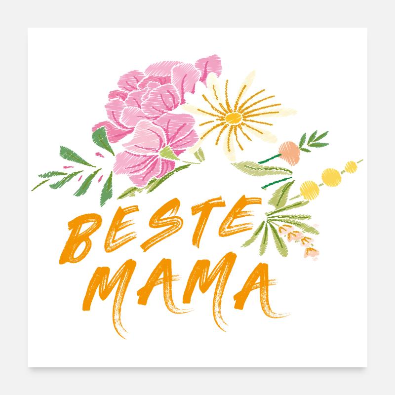 Beste Mama  Poster 60x60 cm