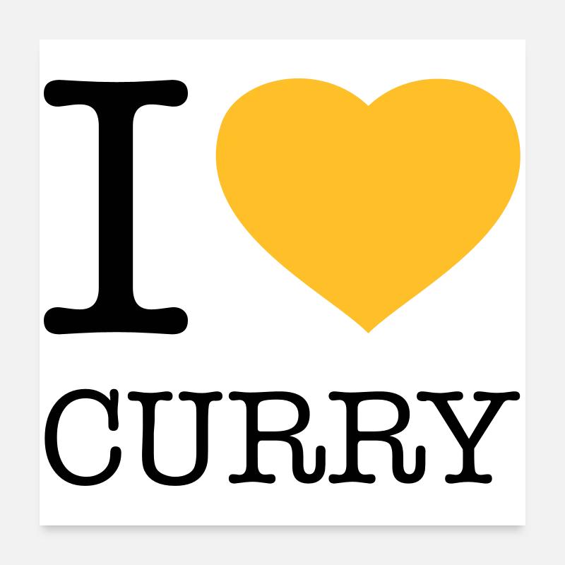 J’ADORE LE CURRY Poster 60 x 60 cm