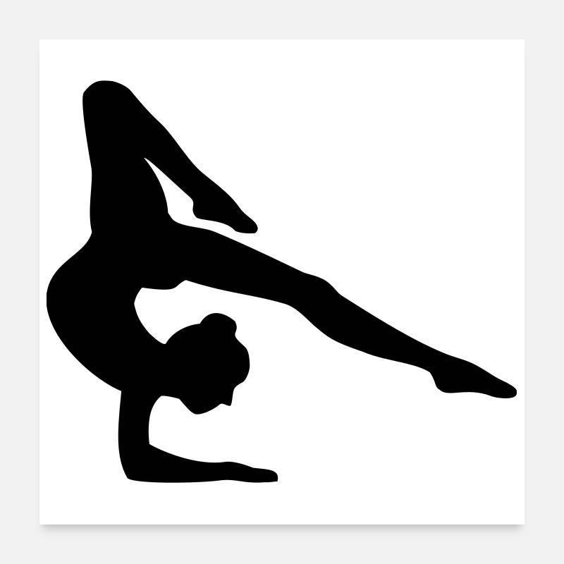 Gymnastik Mädchen Poster 60x60 cm