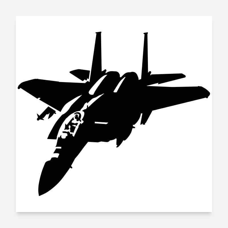 fighter F-15 Poster 60 x 60 cm