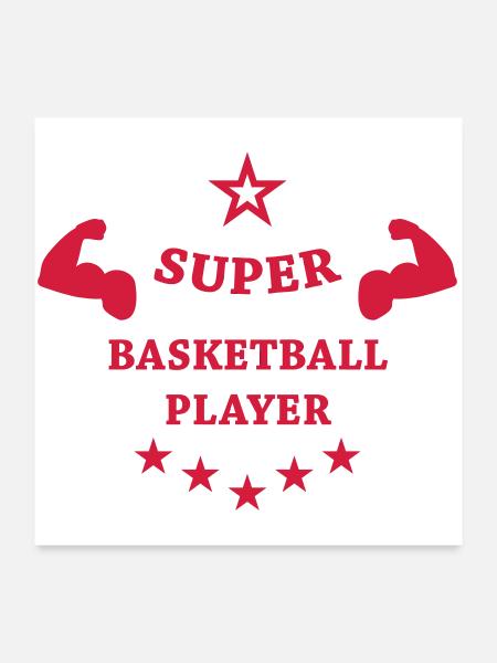 Basketball - Basket Ball - Game - Sport - Player - Poster 24" x 24" (60x60 cm) - white - Front