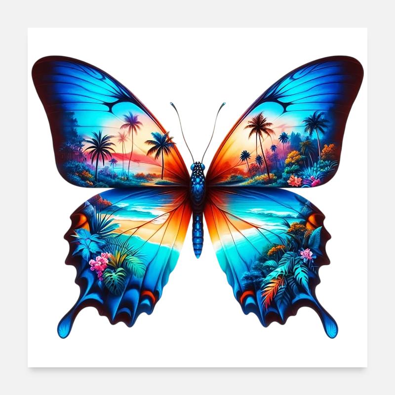 Butterfly Poster 24" x 24" (60x60 cm)