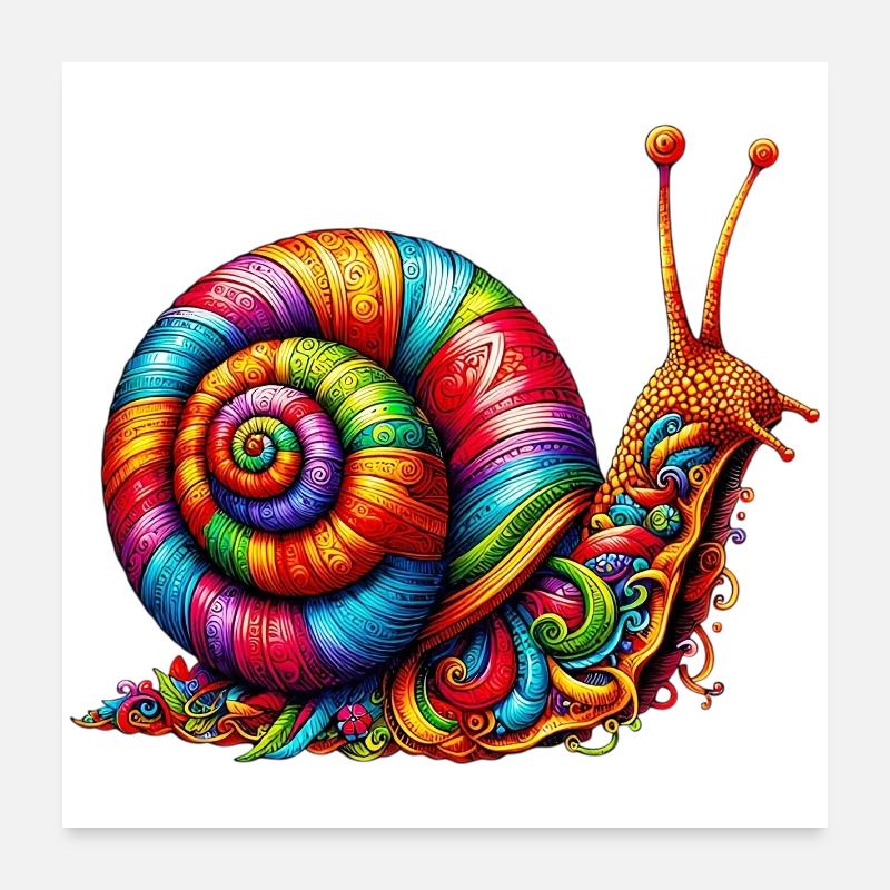 Escargot Poster 60 x 60 cm