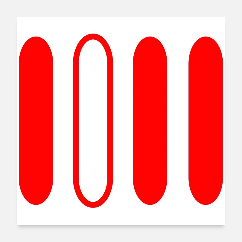 rouge 4 Poster 60 x 60 cm