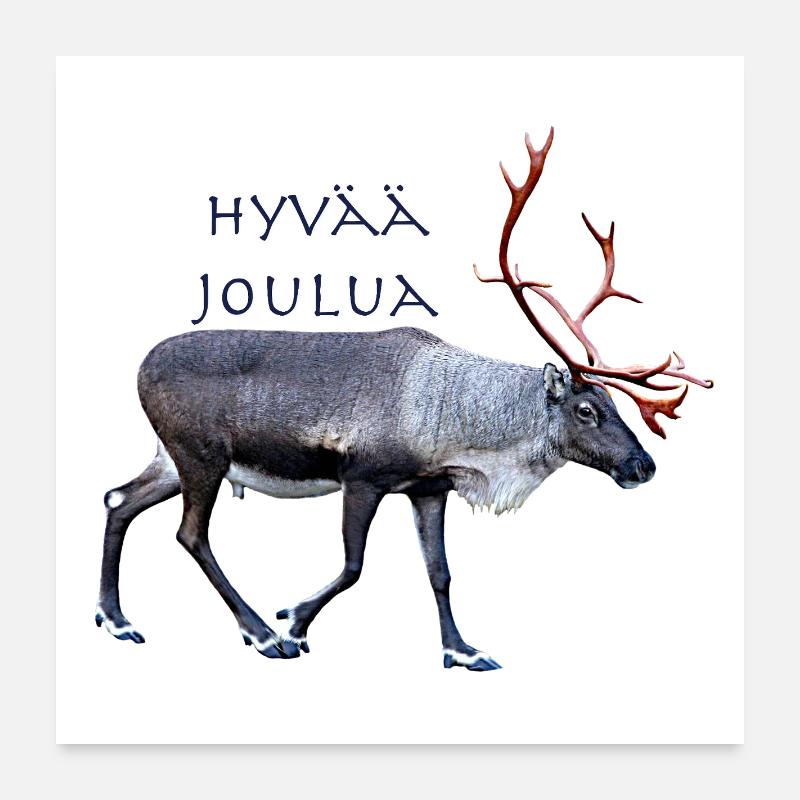 Hyvaa Joulua Poster 60 x 60 cm