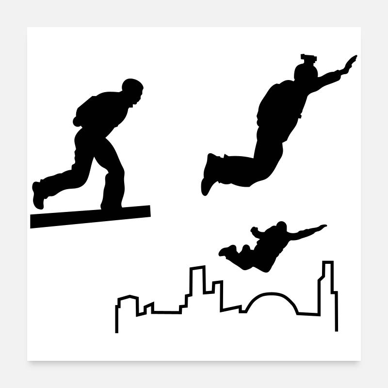 BASE jumping Poster 60x60 cm