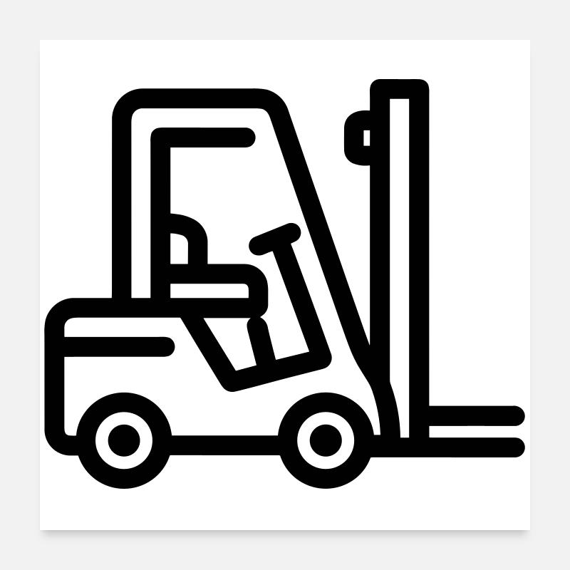 Gabelstapler Poster 60x60 cm
