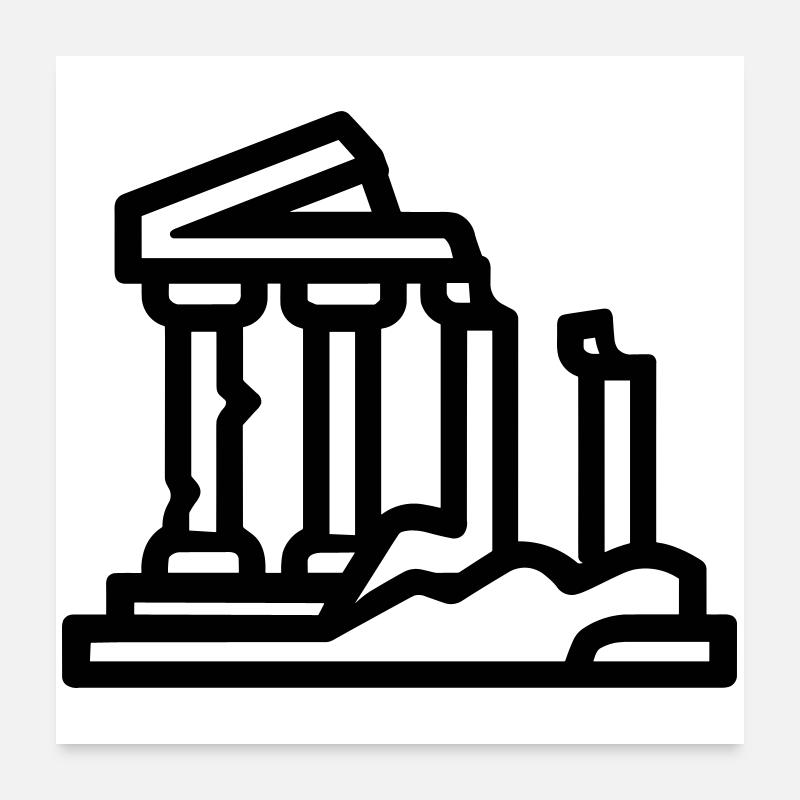ruins Poster 24" x 24" (60x60 cm)