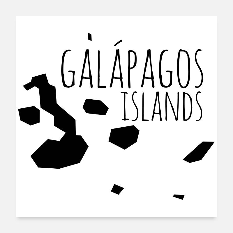 Galapagos - Poster 60x60 cm - Weiß