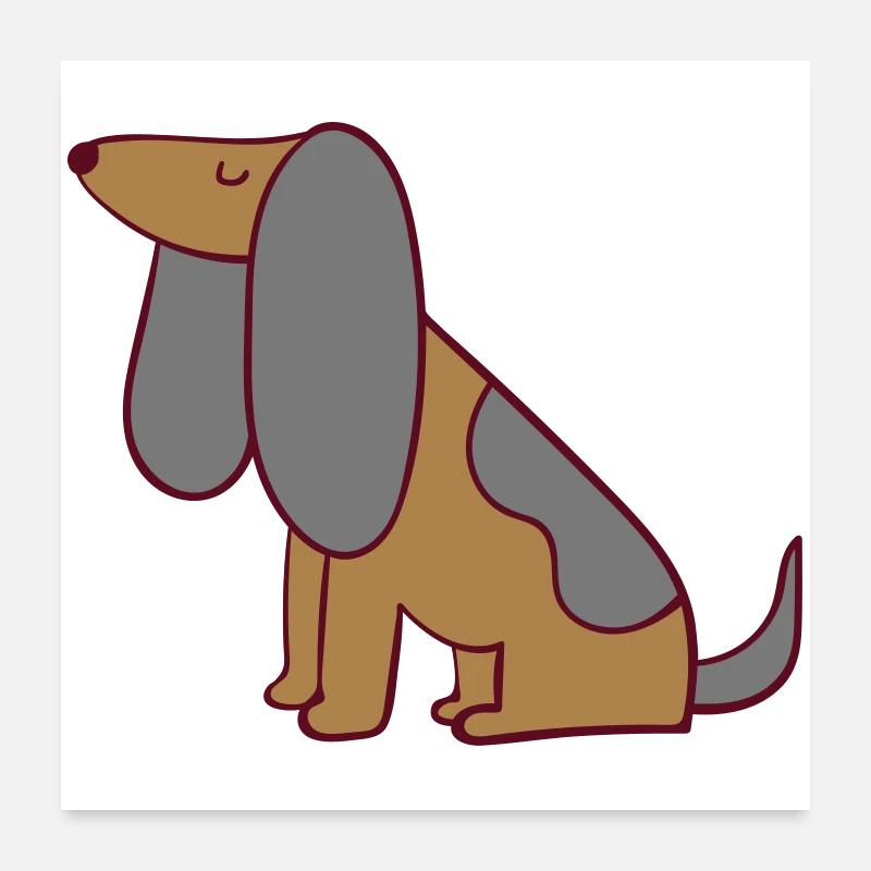 Chien Poster 60 x 60 cm