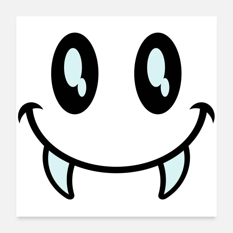 kleines monster smiley Poster 60x60 cm