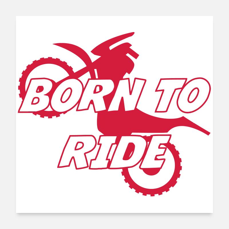 Born to Ride ! Poster 60 x 60 cm