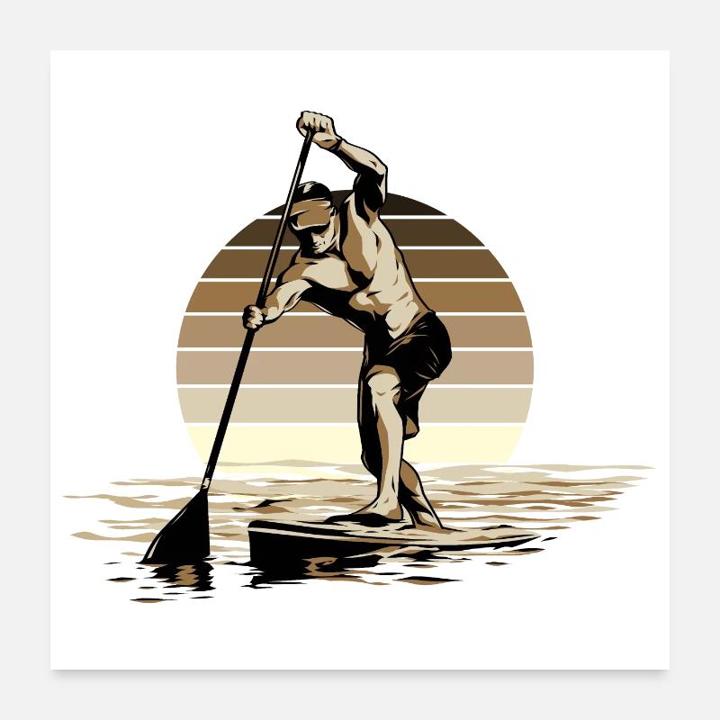 Standup Paddleboarding - SUP Poster 60x60 cm