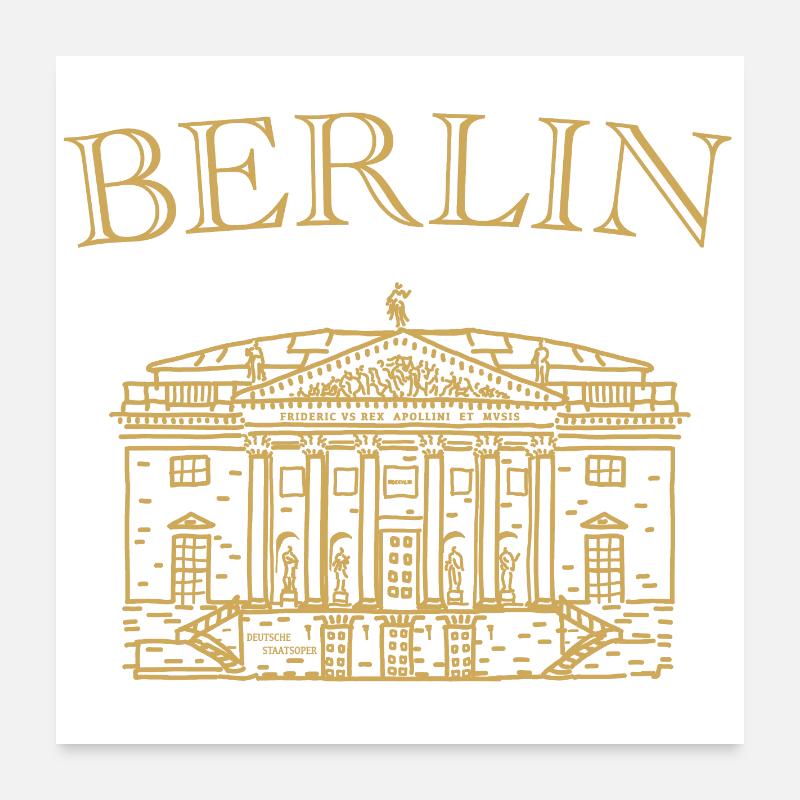 Berlin, Staatsoper Unter den Linden Poster 60 x 60 cm
