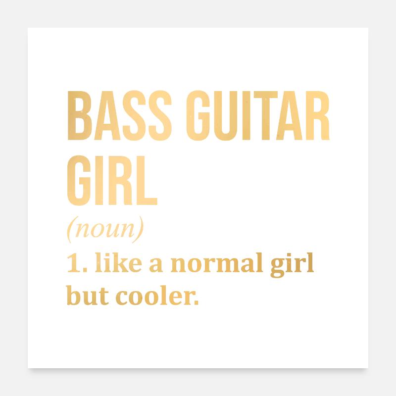 guitare basse Poster 60 x 60 cm